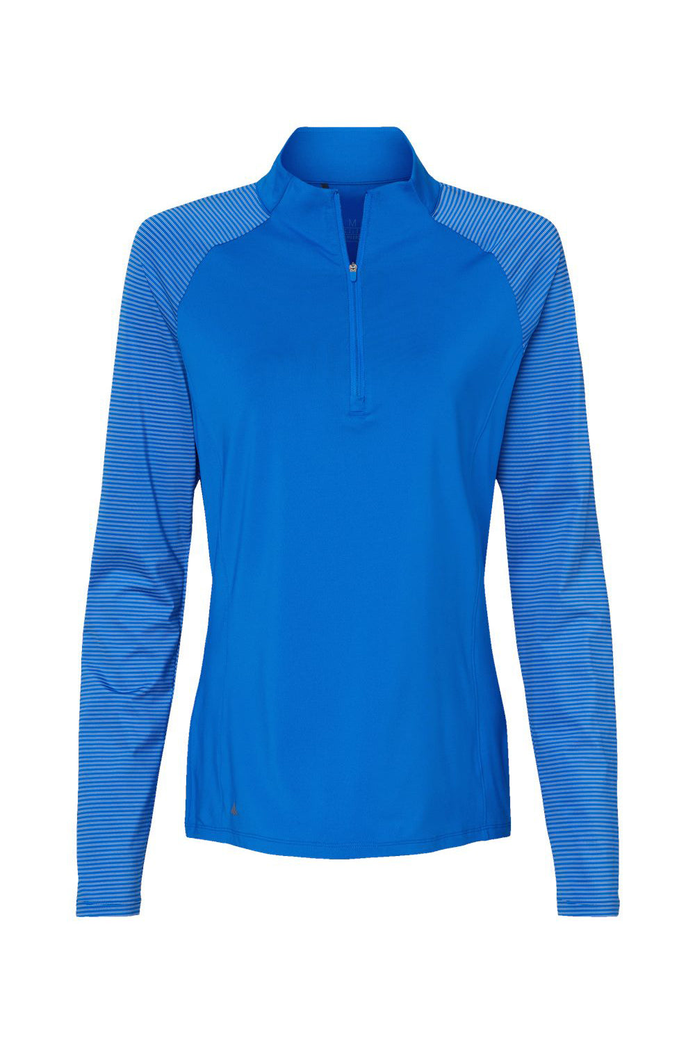 Adidas A521 Womens Stripe Block 1/4 Zip Pullover Glory Blue Flat Front