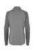 Adidas A521 Womens Stripe Block Moisture Wicking 1/4 Zip Sweatshirt Grey Flat Back