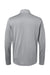 Adidas A522 Mens Heather Block Print Moisture Wicking 1/4 Zip Sweatshirt Grey Melange/Grey/Black Flat Back