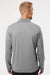 Adidas A522 Mens Heather Block Print Moisture Wicking 1/4 Zip Sweatshirt Grey Melange/Grey/Black Model Back