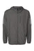 Adidas A524 Mens Full Zip Hooded Windbreaker Jacket Grey Flat Front