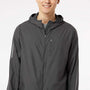 Adidas Mens Full Zip Hooded Windbreaker Jacket - Grey - NEW