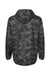 Adidas A524 Mens Full Zip Hooded Windbreaker Jacket Grey/Black Flat Back