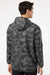 Adidas A524 Mens Full Zip Hooded Windbreaker Jacket Grey/Black Model Back