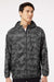 Adidas A524 Mens Full Zip Hooded Windbreaker Jacket Grey/Black Model Front