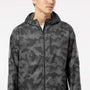 Adidas Mens Full Zip Hooded Windbreaker Jacket - Grey/Black - NEW