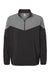Adidas A546 Mens Chevron Water Resistant 1/4 Zip Windshirt Jacket Black/Heather Black Flat Front