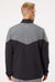 Adidas A546 Mens Chevron Water Resistant 1/4 Zip Windshirt Jacket Black/Heather Black Model Back