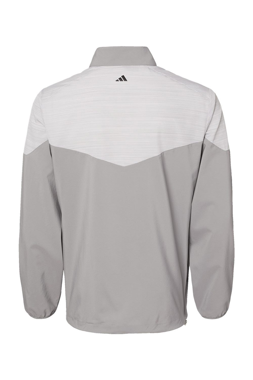 Adidas A546 Mens Chevron Water Resistant 1/4 Zip Windshirt Jacket Grey/Heather Grey Flat Back