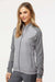 Adidas A547 Womens Colorblock Water Resistant Full Zip Windshirt Jacket Grey/Heather Grey Model Side