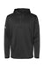 Adidas A530 Mens Textured Mixed Media Hooded Sweatshirt Hoodie Black Flat Front