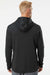 Adidas A530 Mens Textured Mixed Media Hooded Sweatshirt Hoodie Black Model Back