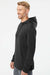 Adidas A530 Mens Textured Mixed Media Hooded Sweatshirt Hoodie Black Model Side