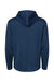 Adidas A530 Mens Textured Mixed Media Hooded Sweatshirt Hoodie Collegiate Navy Blue Flat Back