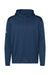 Adidas A530 Mens Textured Mixed Media Hooded Sweatshirt Hoodie Collegiate Navy Blue Flat Front