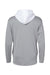 Adidas A530 Mens Textured Mixed Media Hooded Sweatshirt Hoodie Grey Flat Back