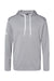 Adidas A530 Mens Textured Mixed Media Hooded Sweatshirt Hoodie Grey Flat Front