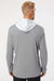 Adidas A530 Mens Textured Mixed Media Hooded Sweatshirt Hoodie Grey Model Back