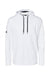 Adidas A530 Mens Textured Mixed Media Hooded Sweatshirt Hoodie White Flat Front