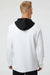Adidas A530 Mens Textured Mixed Media Hooded Sweatshirt Hoodie White Model Back