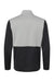 Adidas A532 Mens Textured Mixed Media 1/4 Zip Sweatshirt w/ Pockets Black/Grey Flat Back