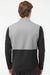 Adidas A532 Mens Textured Mixed Media 1/4 Zip Sweatshirt Black/Grey Model Back