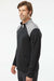 Adidas A532 Mens Textured Mixed Media 1/4 Zip Sweatshirt Black/Grey Model Side