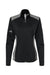Adidas A529 Womens Textured Mixed Media Full Zip Jacket Black/Grey Flat Front