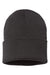 Atlantis Hats PURE Unisex Sustainable Beanie Black Flat Front