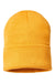Atlantis Hats PURE Unisex Sustainable Beanie Mustard Yellow Flat Front