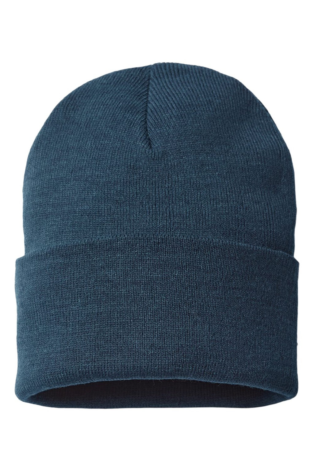 Atlantis Hats PURE Unisex Sustainable Beanie Navy Blue Flat Front