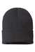 Atlantis Hats RIO Unisex Sustainable Rib Cuffed Beanie Black Flat Front