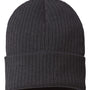 Atlantis Hats Unisex Sustainable Rib Cuffed Beanie - Black