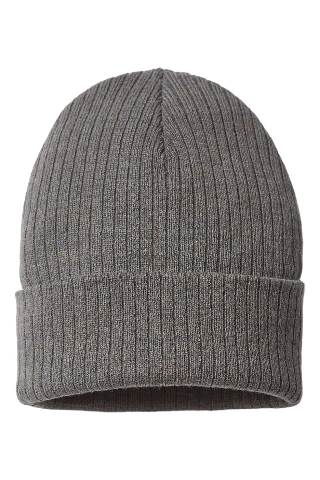 Atlantis Hats RIO Unisex Sustainable Rib Cuffed Beanie Dark Grey Flat Front