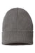 Atlantis Hats RIO Unisex Sustainable Rib Cuffed Beanie Dark Grey Flat Front