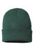 Atlantis Hats RIO Unisex Sustainable Rib Cuffed Beanie Green Bottle Flat Front