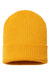 Atlantis Hats RIO Unisex Sustainable Rib Cuffed Beanie Mustard Yellow Flat Front