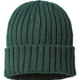 Atlantis Hats Unisex Sustainable Cable Knit Cuffed Beanie - Green Bottle