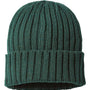 Atlantis Headwear Mens Sustainable Cable Knit Cuffed Beanie - Green Bottle - NEW