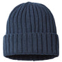 Atlantis Hats Unisex Sustainable Cable Knit Cuffed Beanie - Navy Blue