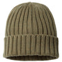Atlantis Hats Unisex Sustainable Cable Knit Cuffed Beanie - Olive Green