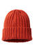 Atlantis Hats SHORE Unisex Sustainable Cable Knit Cuffed Beanie Rusty Flat Front