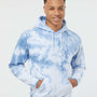 Dyenomite Mens Blended Tie Dyed Hooded Sweatshirt Hoodie - Cloudy Sky Crystal - NEW