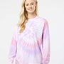 Dyenomite Mens Spiral Tie Dyed Long Sleeve Crewneck T-Shirt - Sweetheart - NEW