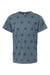 Code Five 2229 Youth Star Print Short Sleeve Crewneck T-Shirt Denim Blue Flat Front