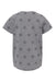 Code Five 2229 Youth Star Print Short Sleeve Crewneck T-Shirt Heather Granite Grey Flat Back
