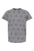 Code Five 2229 Youth Star Print Short Sleeve Crewneck T-Shirt Heather Granite Grey Flat Front