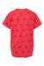 Code Five 2229 Youth Star Print Short Sleeve Crewneck T-Shirt Red Flat Back