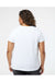 LAT 3816 Womens Curvy Collection Fine Jersey Short Sleeve Crewneck T-Shirt Blended White Model Back