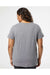 LAT 3816 Womens Curvy Collection Fine Jersey Short Sleeve Crewneck T-Shirt Heather Granite Grey Model Back